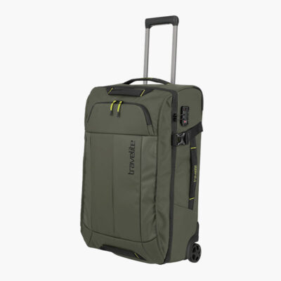 Travelite briize rejsetaske med hjul i medium størrelse i khaki farve