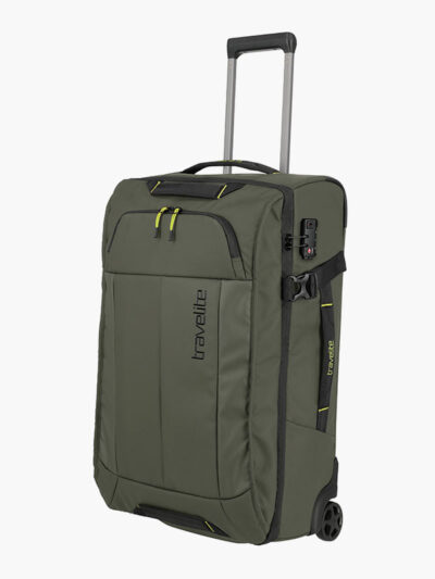 Travelite briize rejsetaske med hjul i medium størrelse i khaki farve