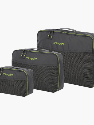 Travelite packing cubes pakkeposer til kuffert i antracit