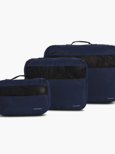 Worldpack packing cubes blå pakkeposer 3 stk