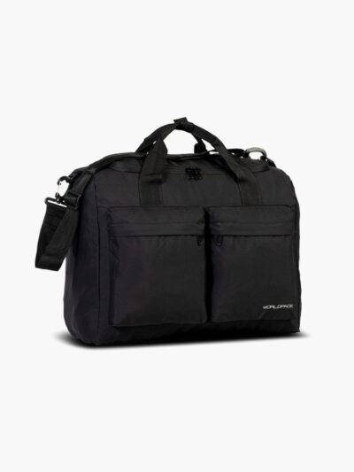Worldpack foldbar rejsetaske i sort velegnet som gratis kabinetaske hos Ryanair og Norwegian